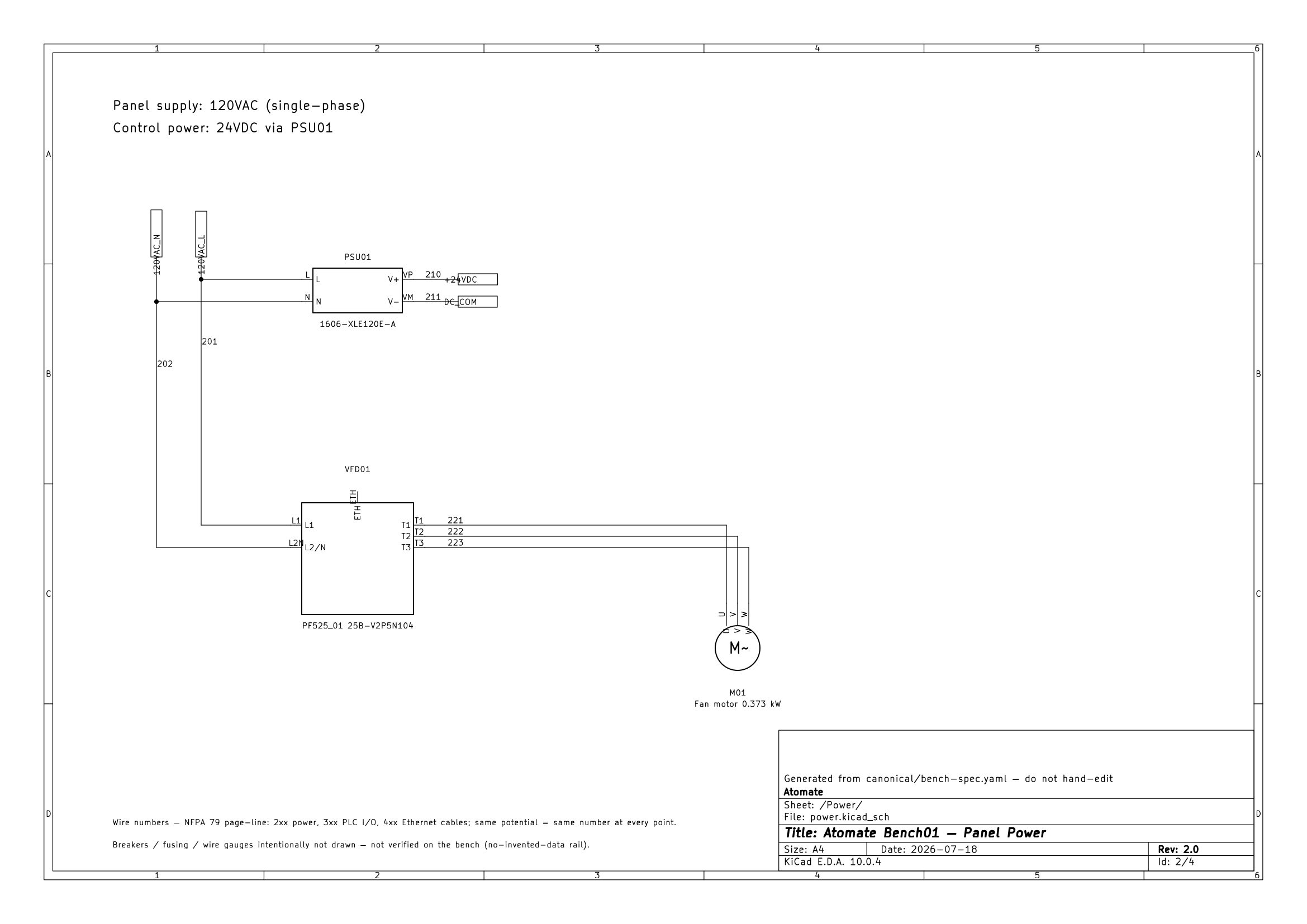 Panel power schematic