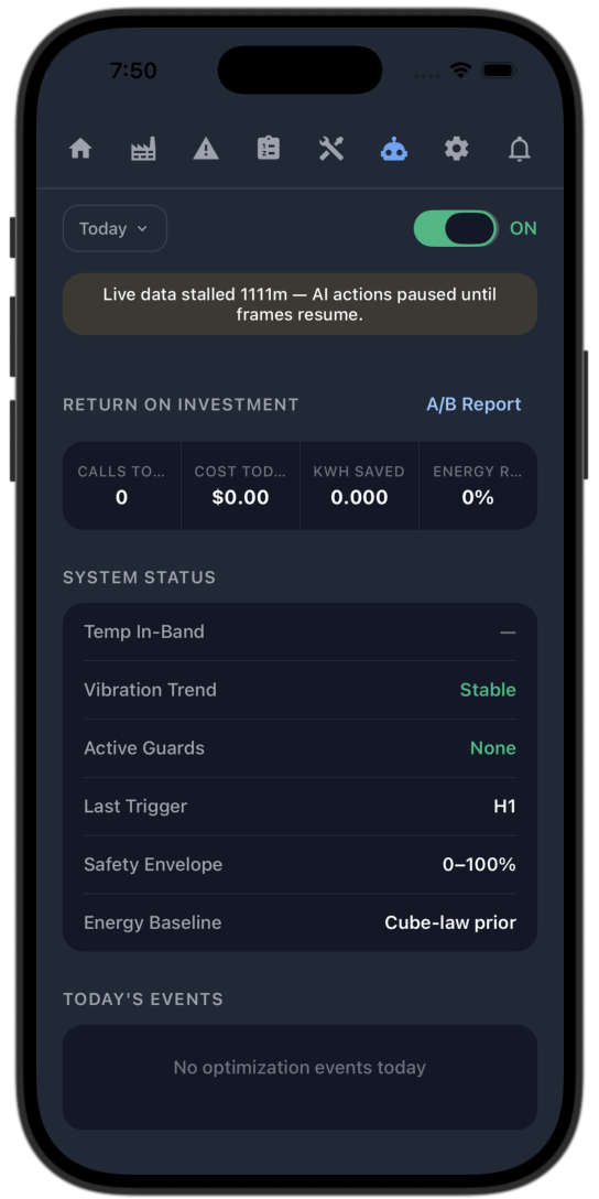 Tap-to-apply optimization — return-on-investment view
